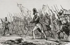 First Carlist War, (1833-1840): Carlist uprising in Morella, 1838. Creator: Gaspar