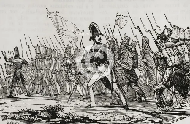 First Carlist War, (1833-1840): Carlist uprising in Morella, 1838. Creator: Gaspar.