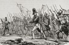 First Carlist War, (1833-1840): Carlist uprising in Morella, 1838. Creator: Gaspar