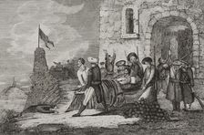 First Carlist War, (1833-1840): First Siege of Bilbao, (1835), 1845. Creator: Francisco Sainz