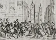 First Carlist War, (1833-1840): General Espartero's entry into Bilbao, Third Siege of Bilbao...1845. Creator: Unknown