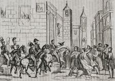 First Carlist War, (1833-1840): General Espartero's entry into Bilbao, Third Siege of Bilbao...1845. Creator: Unknown