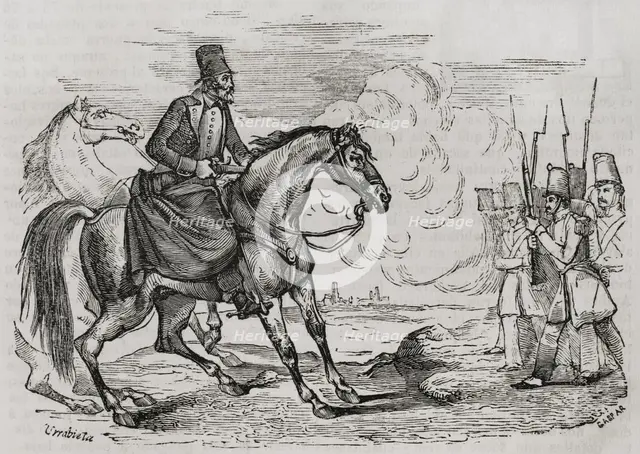 First Carlist War, (1833-1840): Jerónimo Merino Cob, known as Cura Merino (1769-1844), a..., 1842. Creator: Vicente Urrabieta.