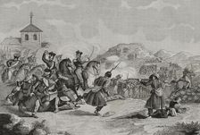 First Carlist War (1833-1840): Skirmish at Hernani, 1842. Creators: Eusebio Zarza, Pedro Celestino Mare