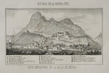 First Carlist War, (1833-1840): Southern view of the town of Berga, 1870. Creator: Unknown