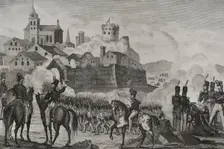 First Carlist War, (1833-1840): Taking of the town and fort of Irún, (17 May 1837), 1845. Creator: Unknown