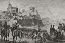 First Carlist War, (1833-1840): Taking of the town and fort of Irún, (17 May 1837), 1845. Creator: Unknown