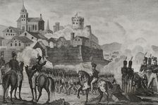 First Carlist War, (1833-1840): Taking of the town and fort of Irún, (17 May 1837), 1845. Creator: Unknown