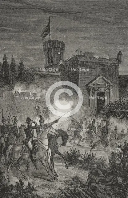 First Carlist War (1833-1840): Taking of Morella, 1879.  Creator: Jose Gomez.