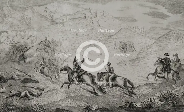 First Carlist War (1833-1840): The front in Valencia, Battle of Chiva (2nd April 1836), 1845. Creators: Antonio Gómez y Cros, Jose Gomez.