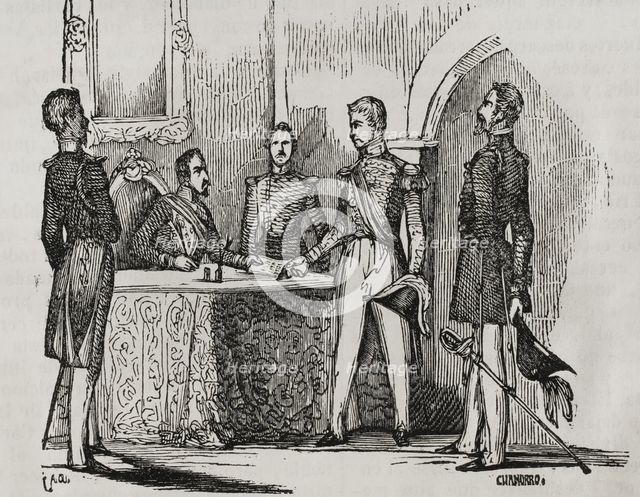 First Carlist War (1833-1840): The Lord Eliot Convention, 1845.  Creator: Chamorro.