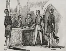 First Carlist War (1833-1840): The Lord Eliot Convention, 1845. Creator: Chamorro