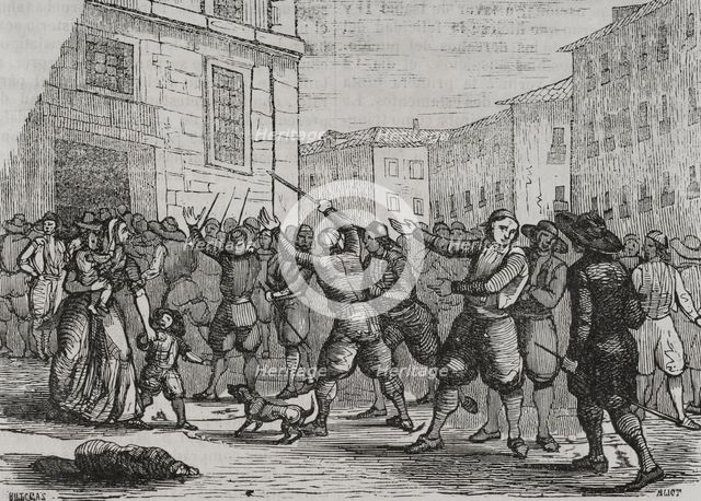 First Carlist War: Manacor, (Majorca Island), "Sa Llorençada" or "Es Rebumbori" (9 Aug 1835). Creator: Villegas.
