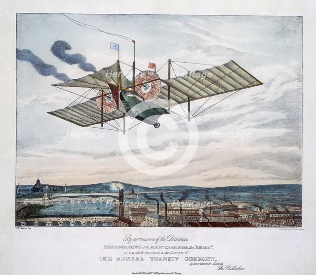 'First carriage, Ariel', 1843. Creator: W Walton.