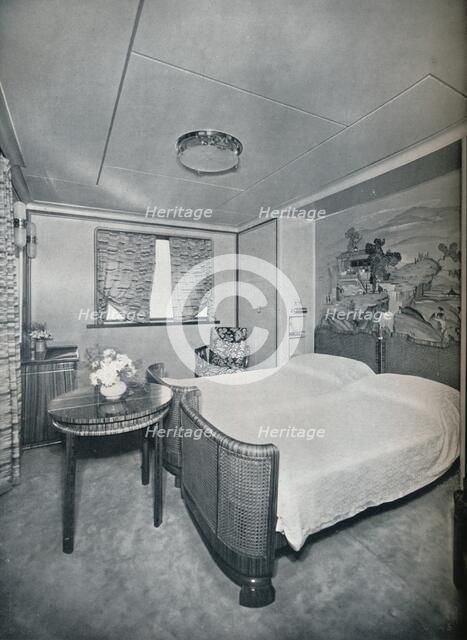 'First Class Cabin de Luxe on board Victoria', 1931. Artist: Unknown.