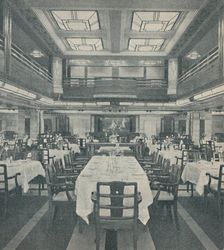 First-Class Dining Saloon in the Queen of Bermuda 1937