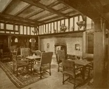 First Class Smoking-Room in the Cunard Liner "Franconia", . Creator: Unknown