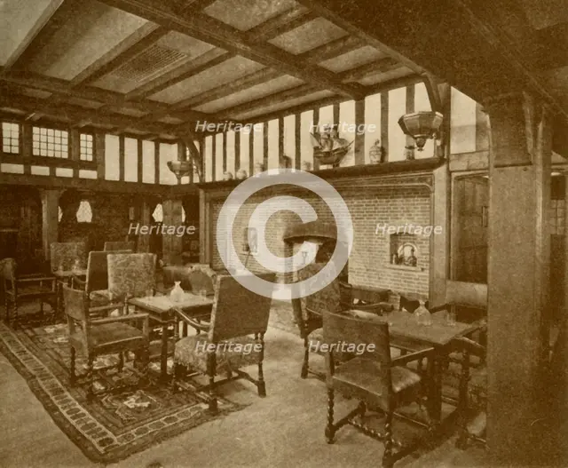 'First Class Smoking-Room in the Cunard Liner "Franconia", . Creator: Unknown.