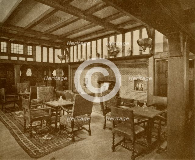 'First Class Smoking-Room in the Cunard Liner "Franconia", . Creator: Unknown.