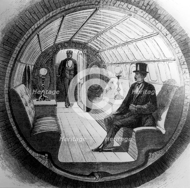 First class subterranean travel, 19th century. Creator: Unknown.