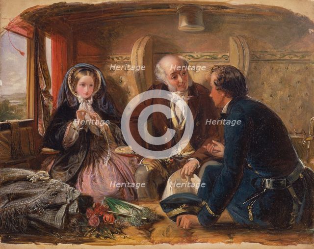 First Class-The Meeting. "And at first meeting loved.", 1855. Creator: Abraham Solomon.