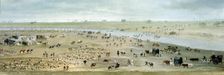 First and Second Army Corps formed to hear Mass on the shores of Batei, 1865, oil on canvas