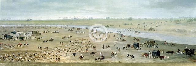 First and Second Army Corps formed to hear Mass on the shores of Batei, 1865, oil on canvas.