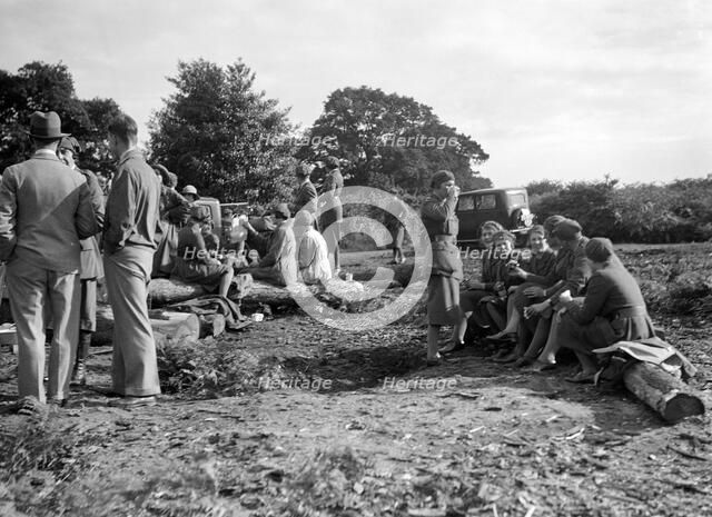 First Aid Nursing Yeomanry (FANY) trial or rally, 1931.   Artist: Bill Brunell.