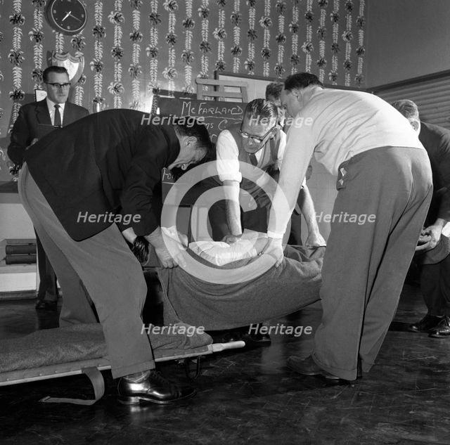 First aid competition, Mexborough, South Yorkshire, 1961. Creator: Michael Walters.