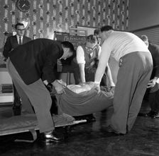 First aid competition, Mexborough, South Yorkshire, 1961. Creator: Michael Walters