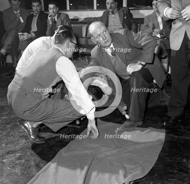 First aid competition, Mexborough, South Yorkshire, 1961. Creator: Michael Walters.