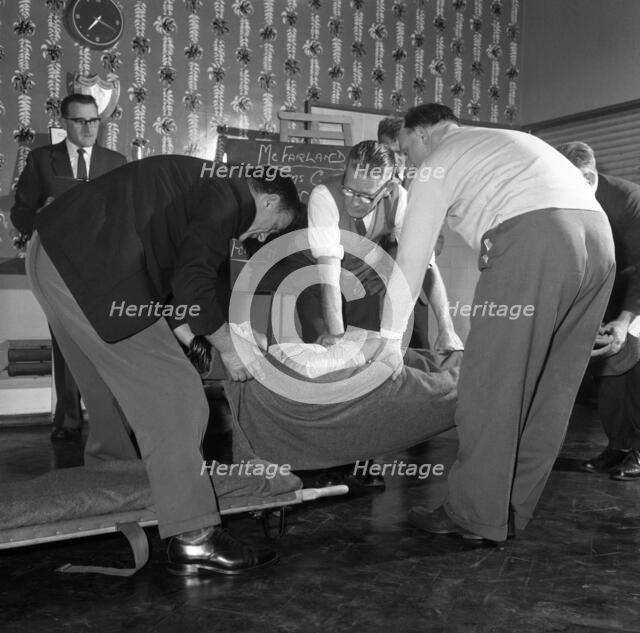 First aid competition, Mexborough, South Yorkshire, 1961. Artist: Michael Walters