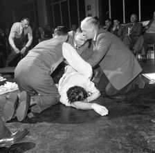 First aid competition, Mexborough, South Yorkshire, 1961. Artist: Michael Walters