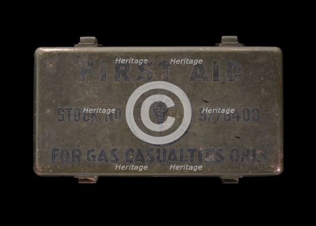 First aid kit, 1943-1945. Creator: Davis Emergency Equipment Co., Inc..