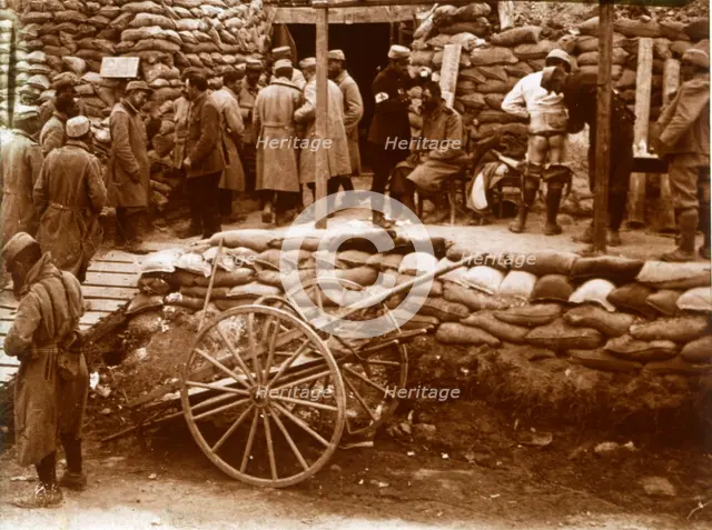 First-aid post, Ablain-Saint-Nazaire, Northern France, c1914-c1918. Artist: Unknown.