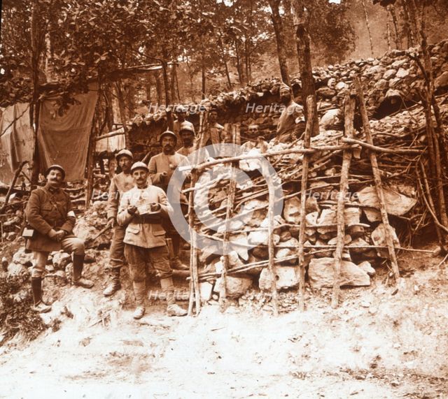 First-aid post, Argonne, northern France, c1914-c1918. Artist: Unknown.