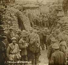 First aid post in quarry, Saint-Vaast, attack of Verdun, northern France, 1916