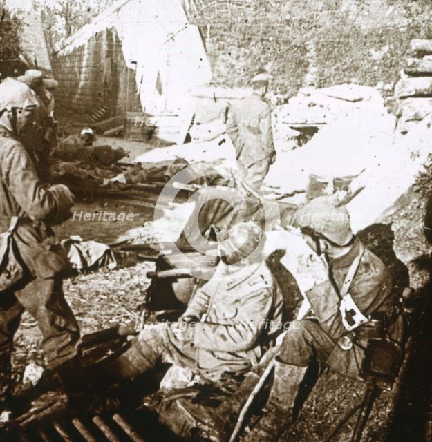 First-aid post, Verdun, northern France, c1914-c1918. Artist: Unknown.