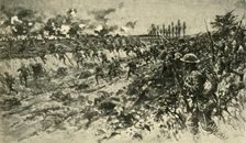 First Blood in the Battle of the Somme First Worlds War, 1 July 1916, (c1920). Creator: Unknown