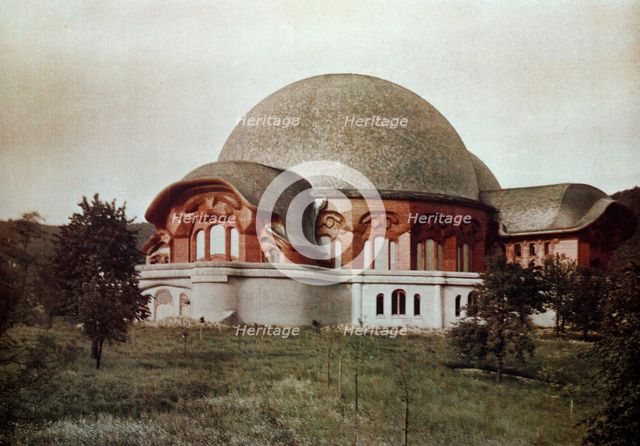 First Goetheanum, front (south) view, Dornach, Switzerland, 1922. Artist: Unknown