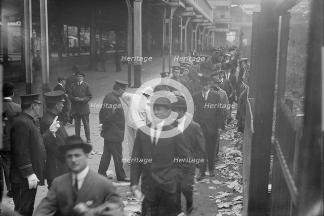First Game - 1913 World Series (baseball), 1913. Creator: Bain News Service.