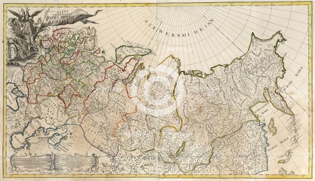 First General Map of the Russian Empire, 1745. Artist: Anonymous master  