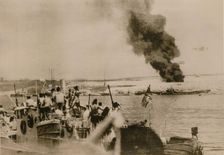 First German ship arrives at Tobruk Harbour, April 1941