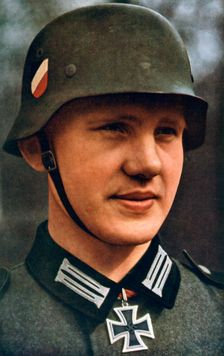 First German soldier to receive the Knight's Cross, 1941. Artist: Umbo