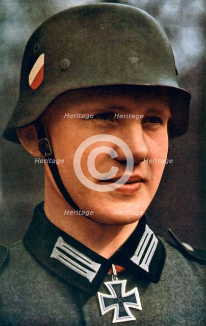 First German soldier to receive the Knight's Cross, 1941.  Artist: Umbo