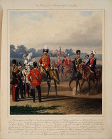 First Guard Light Cavalry Division, 1867. Artist: Piratsky, Karl Karlovich (1813-1889)