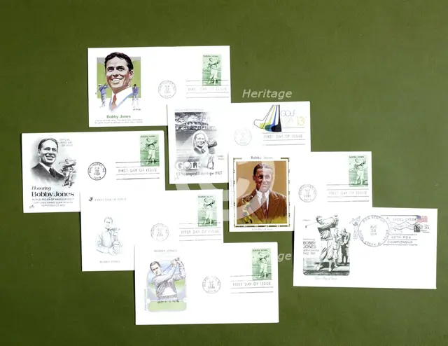 First day covers commemorating the golfer Bobby Jones, American, 1981. Creator: Unknown.
