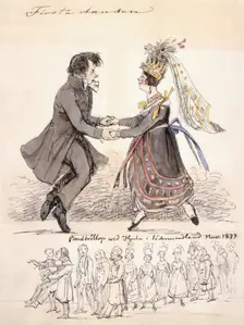 "First Dance". "Farmer wedding at Hjula in Södermanland Nov. 1837", 1837. Creator: Fritz von Dardel