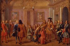 First Ennoblement of the Knights of the Order of Saint-Louis by Louis XIV in Versailles on 8 May 169 Artist: Marot, François (1666-1719)