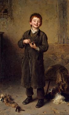 First Earnings, 1878. Creator: Ludwig Knaus